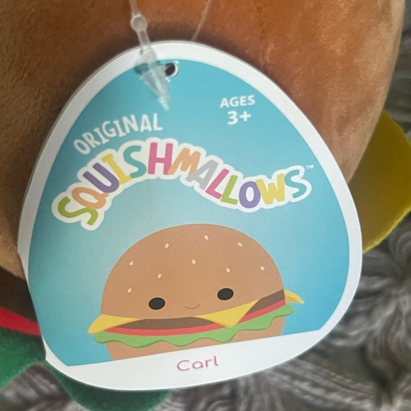 NWT Carl the Cheeseburger Squishmallows 8" - Picture 4 of 7